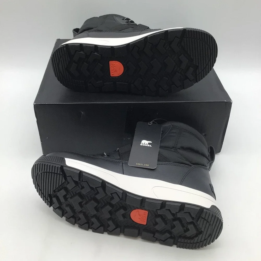 Sorel Youth Whitney III Mid WP Black Waterproof Insulated Boots Size 4 NEW